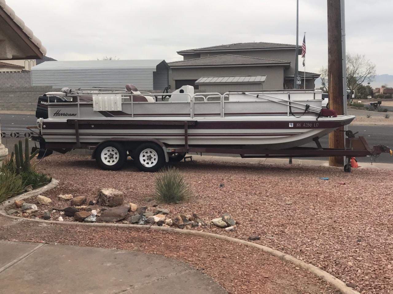 Hurricane deck boat in original state